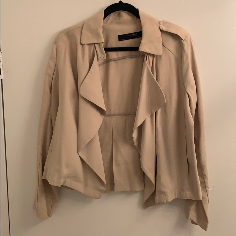 Zara drape front jacket